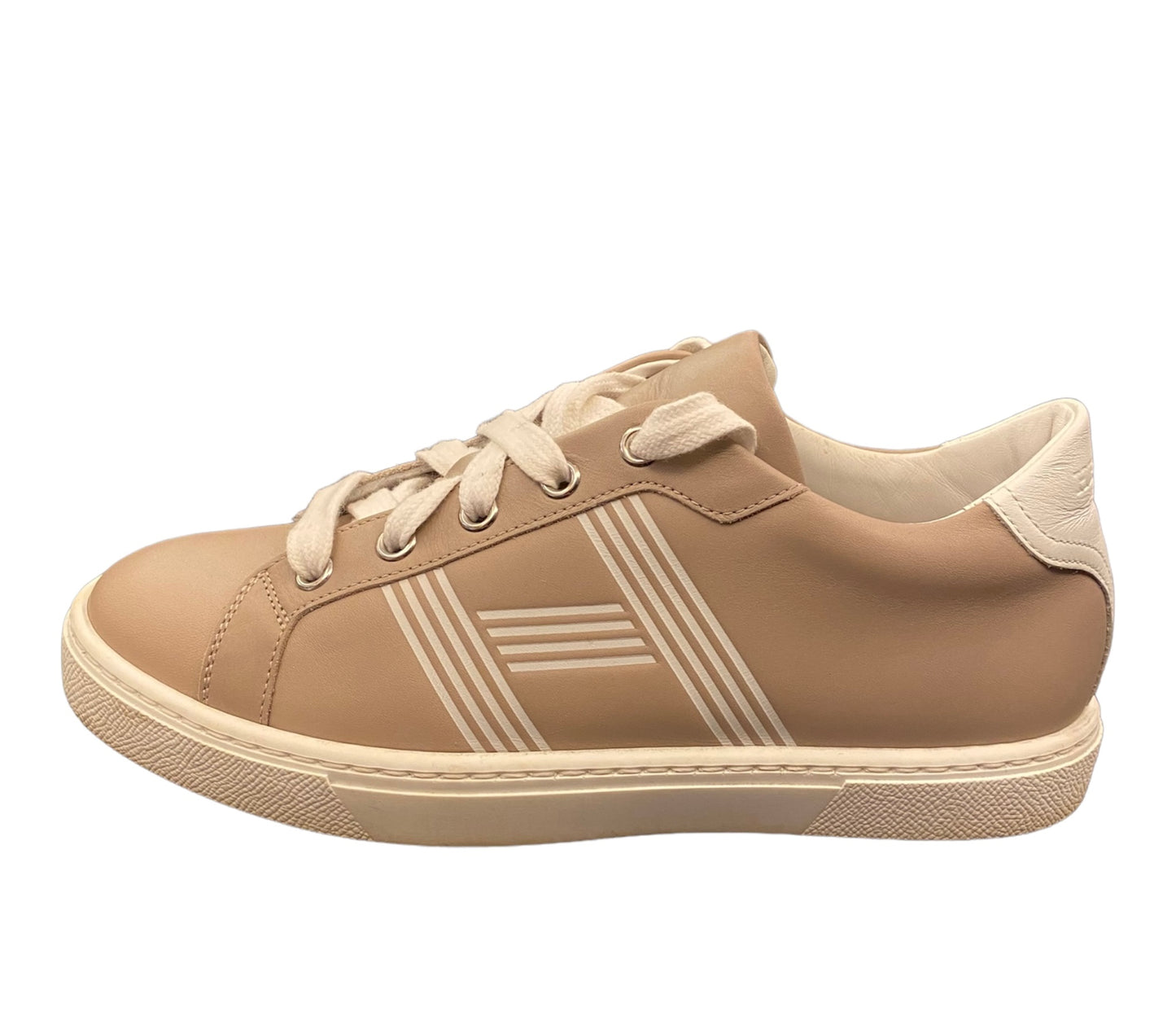 HERMÈS Advantage Sneakers Beige Rose Size 36,5