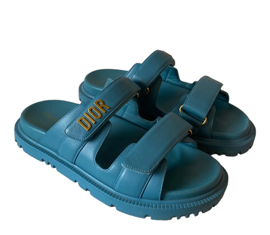 DIOR Dioract Slide Turquoise Blue Size 38