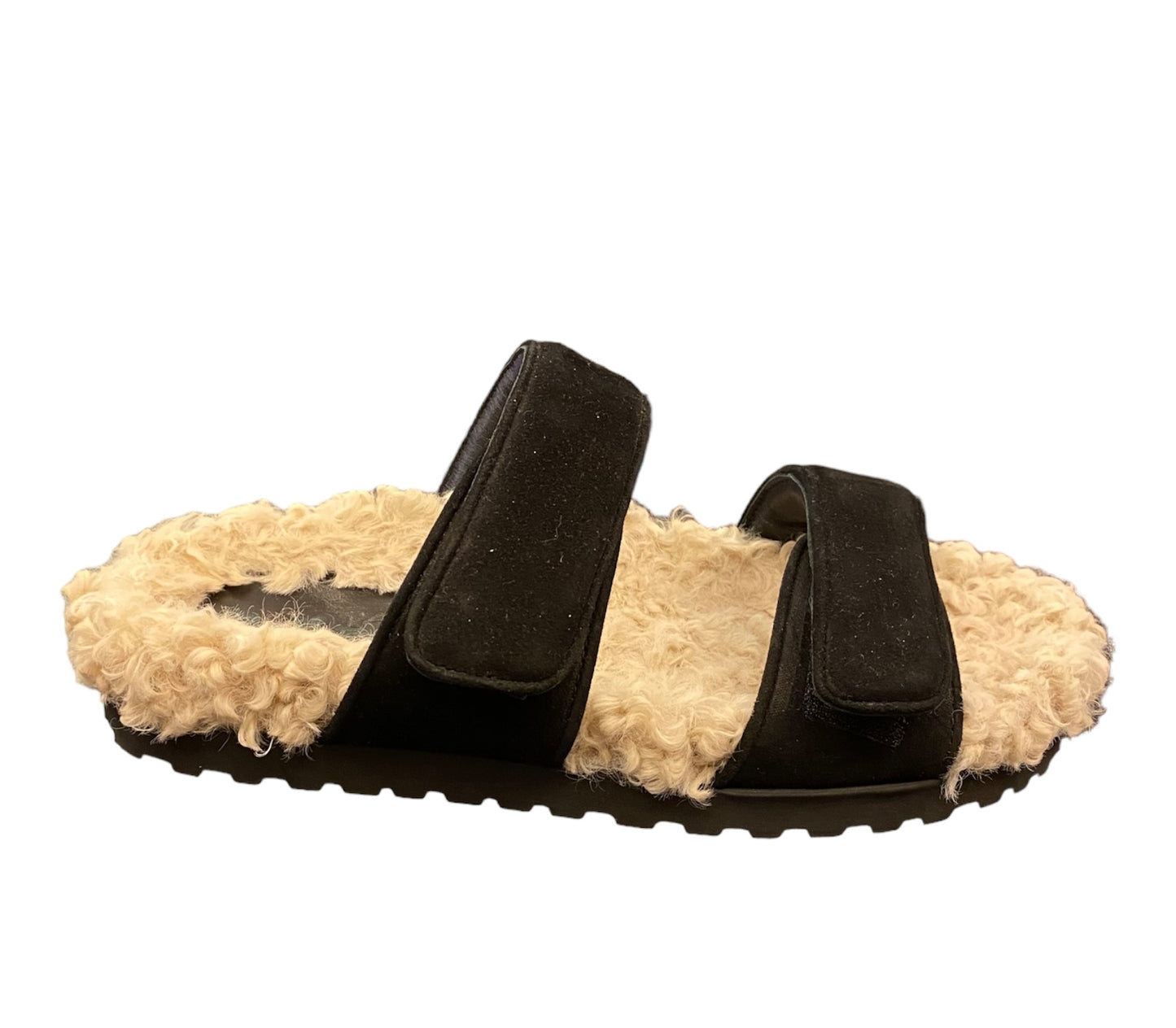 GIA BORGHINI Alvine Suede and Shearling Slides Size 39