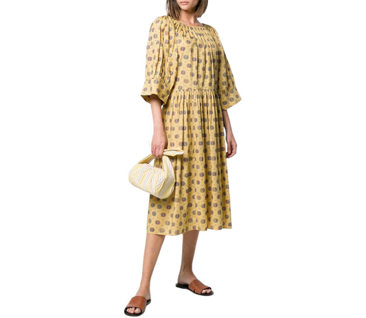 TOTÊME Cimano Yellow Cotton Dress Size XS