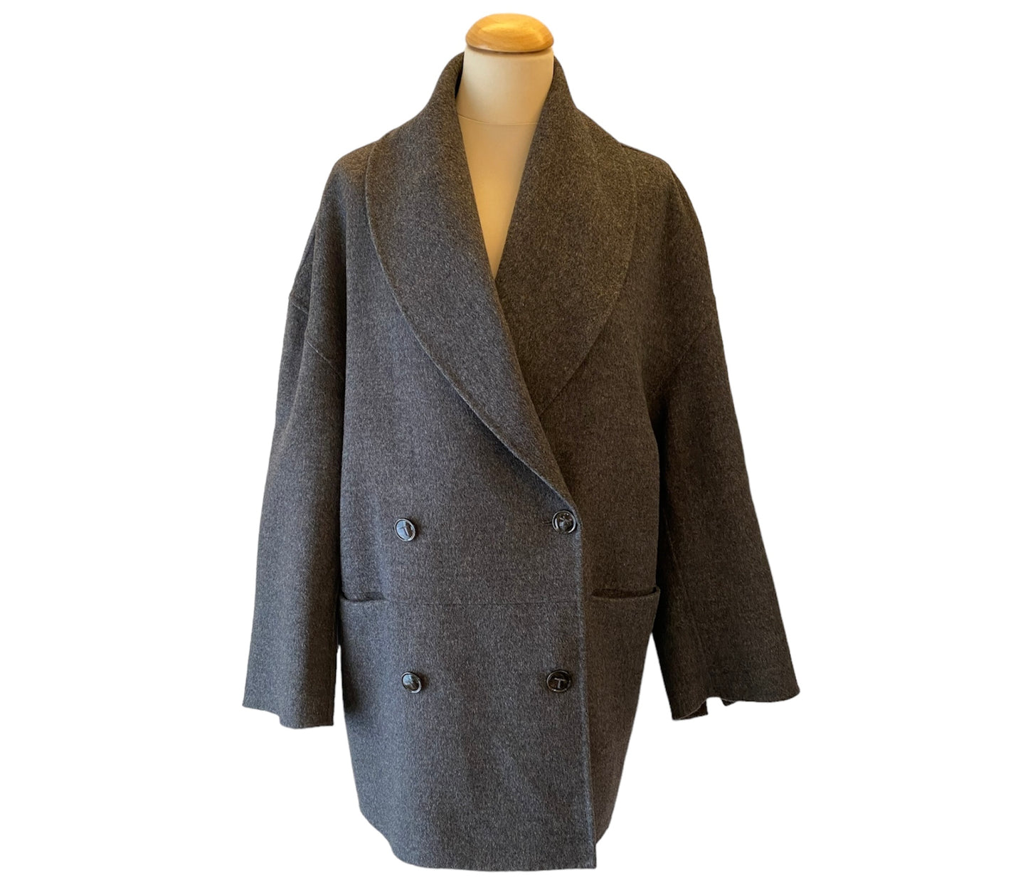 TOTÊME Oversized Wool Jacket in Grey Size XS/S