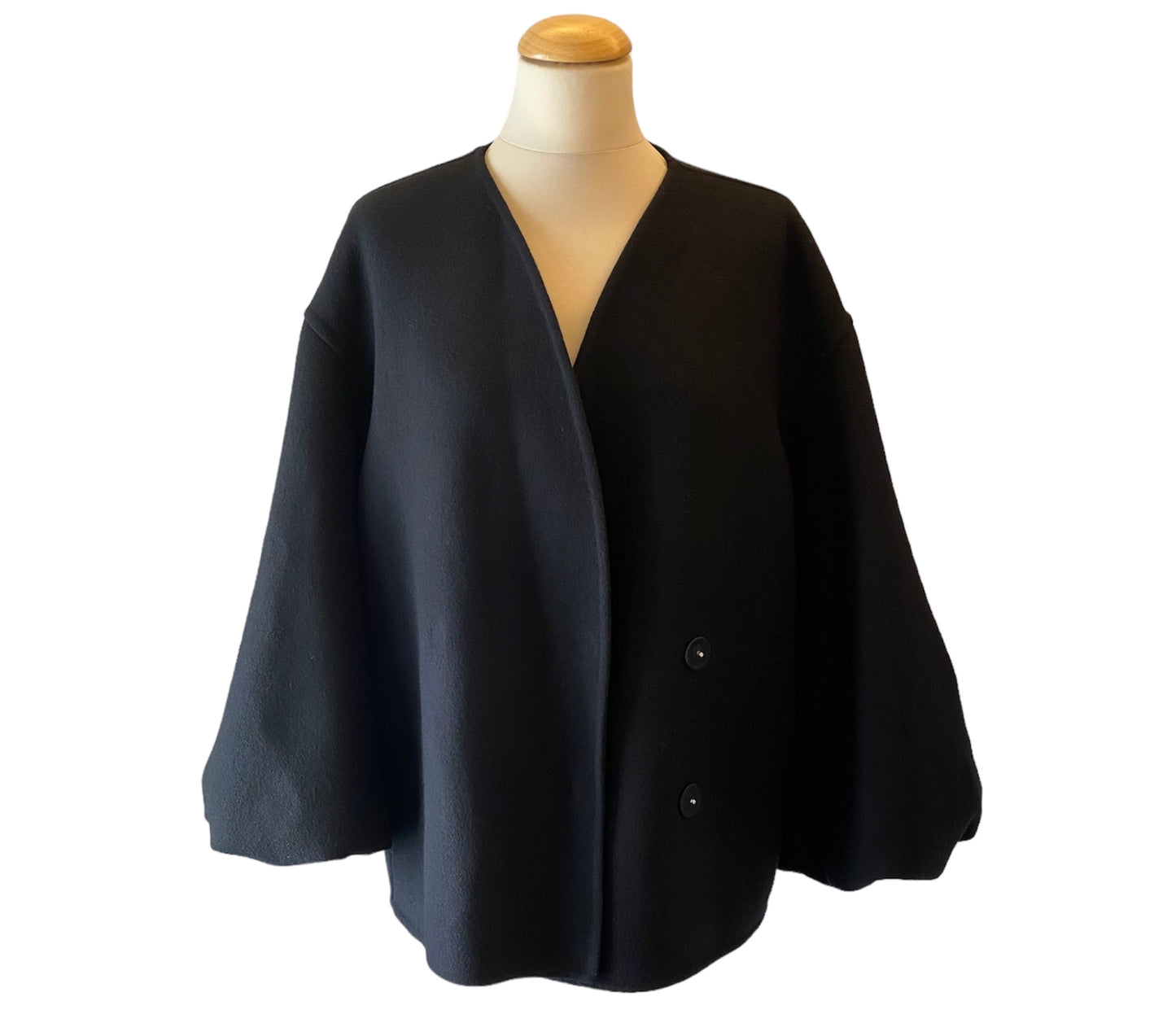 JIL SANDER Balloon-Sleeve Wool Jacket Size 38