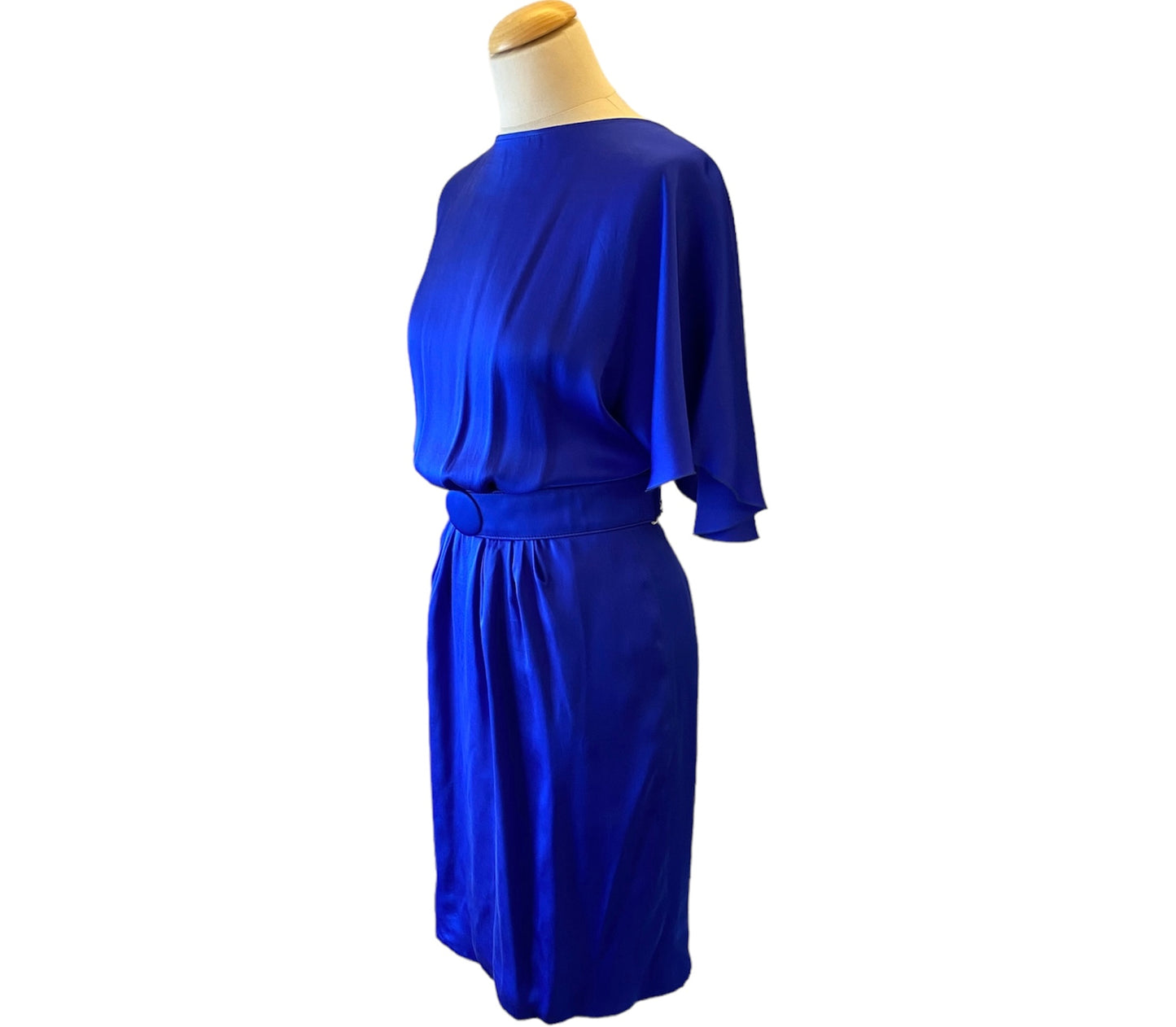 VERSACE Vintage Silk Blue Dress Size 34