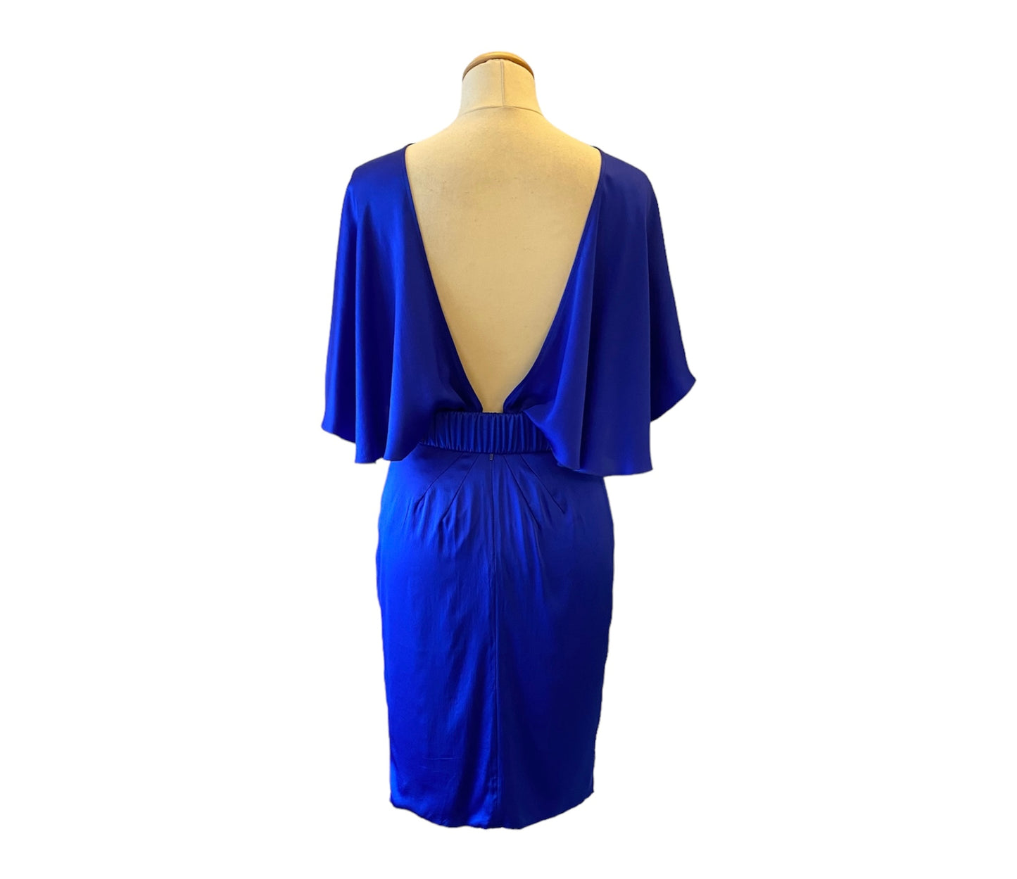 VERSACE Vintage Silk Blue Dress Size 34