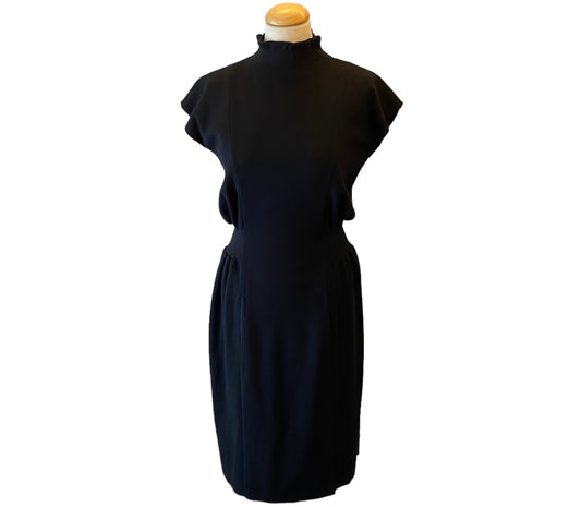 YVES SAINT LAURENT Wool Black Dress Size 36/38