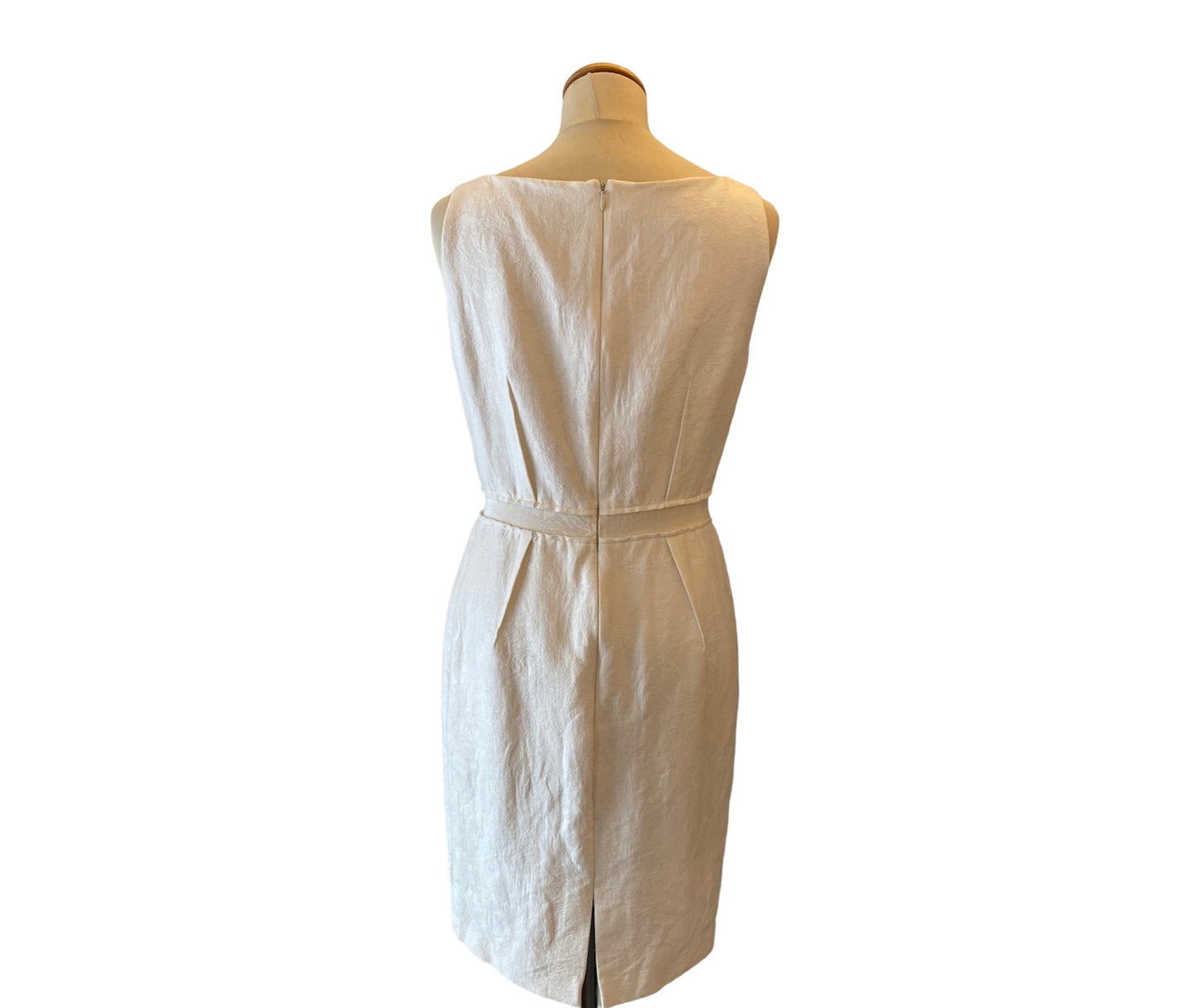 GIAMBATTISTA VALLI Linen/Cotton Ecru Dress Size M