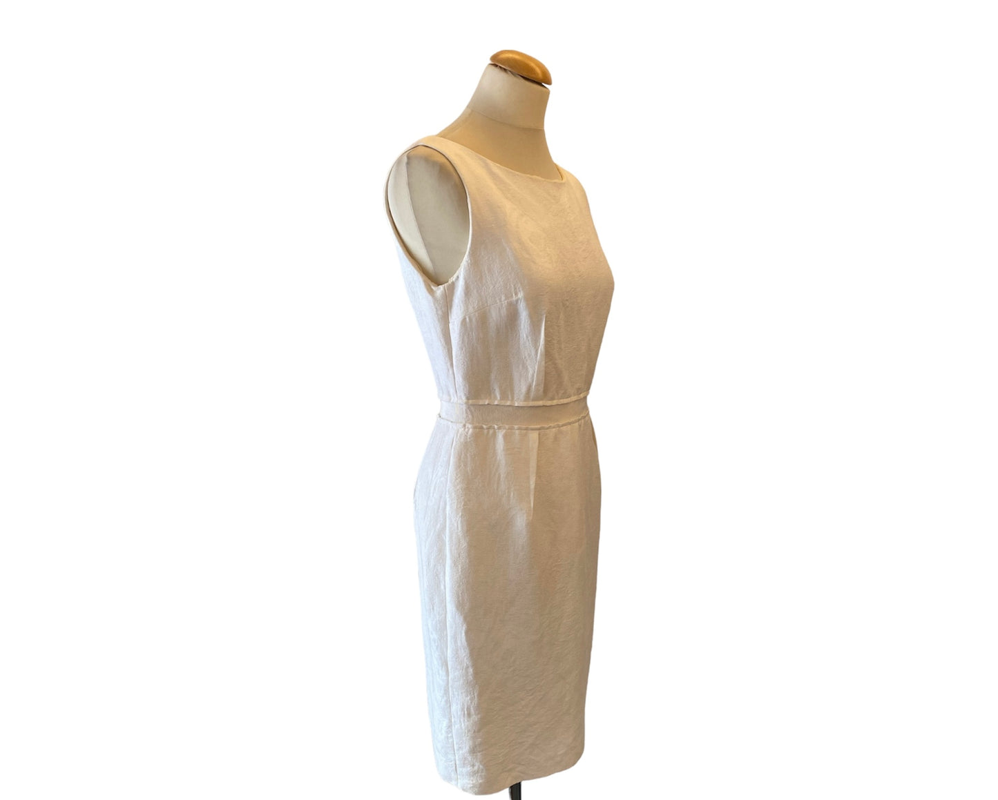 GIAMBATTISTA VALLI Linen/Cotton Ecru Dress Size M