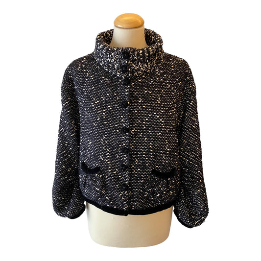 MARC JACOBS Wool Mohair Black & White Jacket Size M