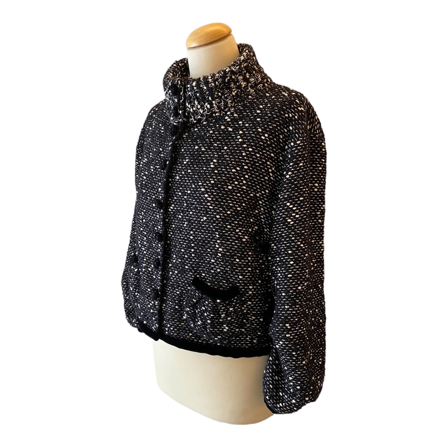 MARC JACOBS Wool Mohair Black & White Jacket Size M