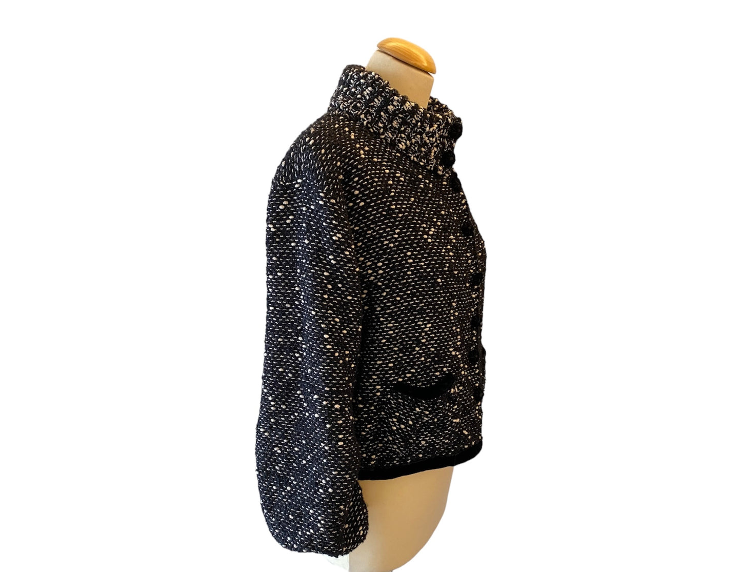 MARC JACOBS Wool Mohair Black & White Jacket Size M