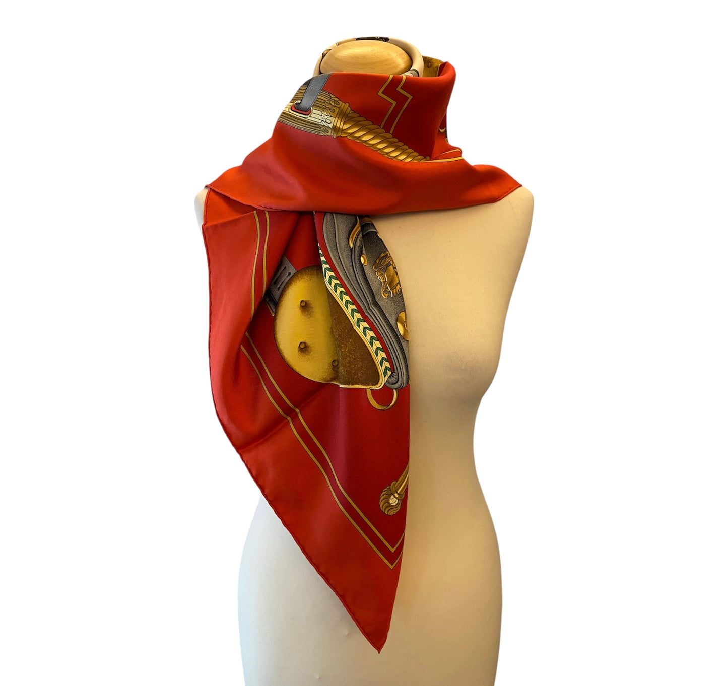 HERMÈS Vintage “Carrick à Pompe” Silk Scarf