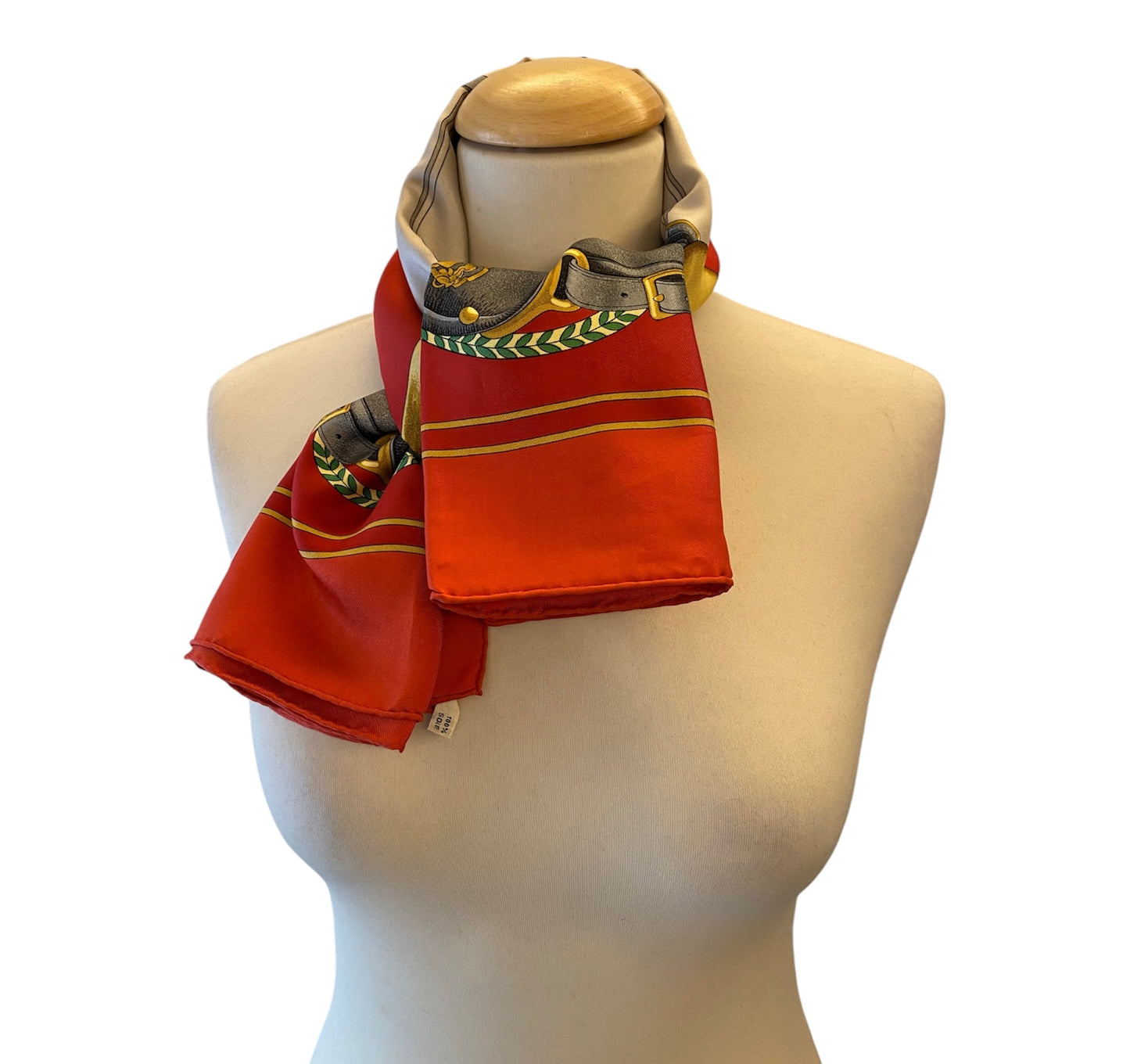 HERMÈS Vintage “Carrick à Pompe” Silk Scarf