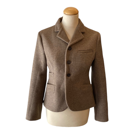 MIU MIU Wool Blazer Beige Size It 42 Eu 38