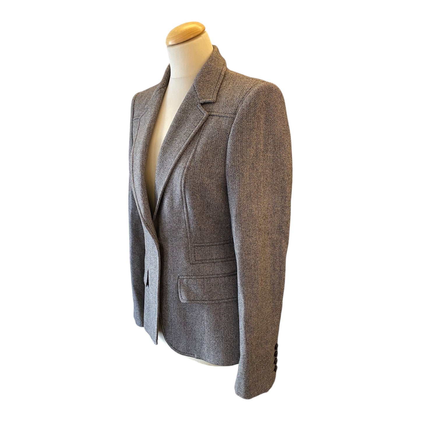 GUCCI Wool Blazer Black & Beige Size It 44