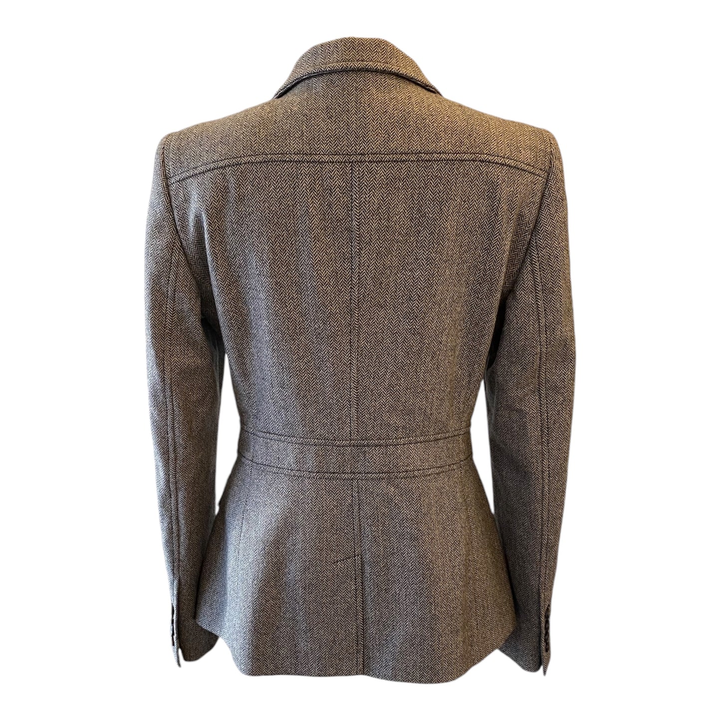 GUCCI Wool Blazer Black & Beige Size It 44