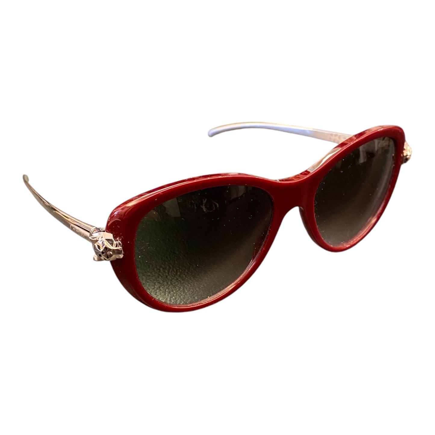 CARTIER Panthere de Cartier Burgundy Sunglasses