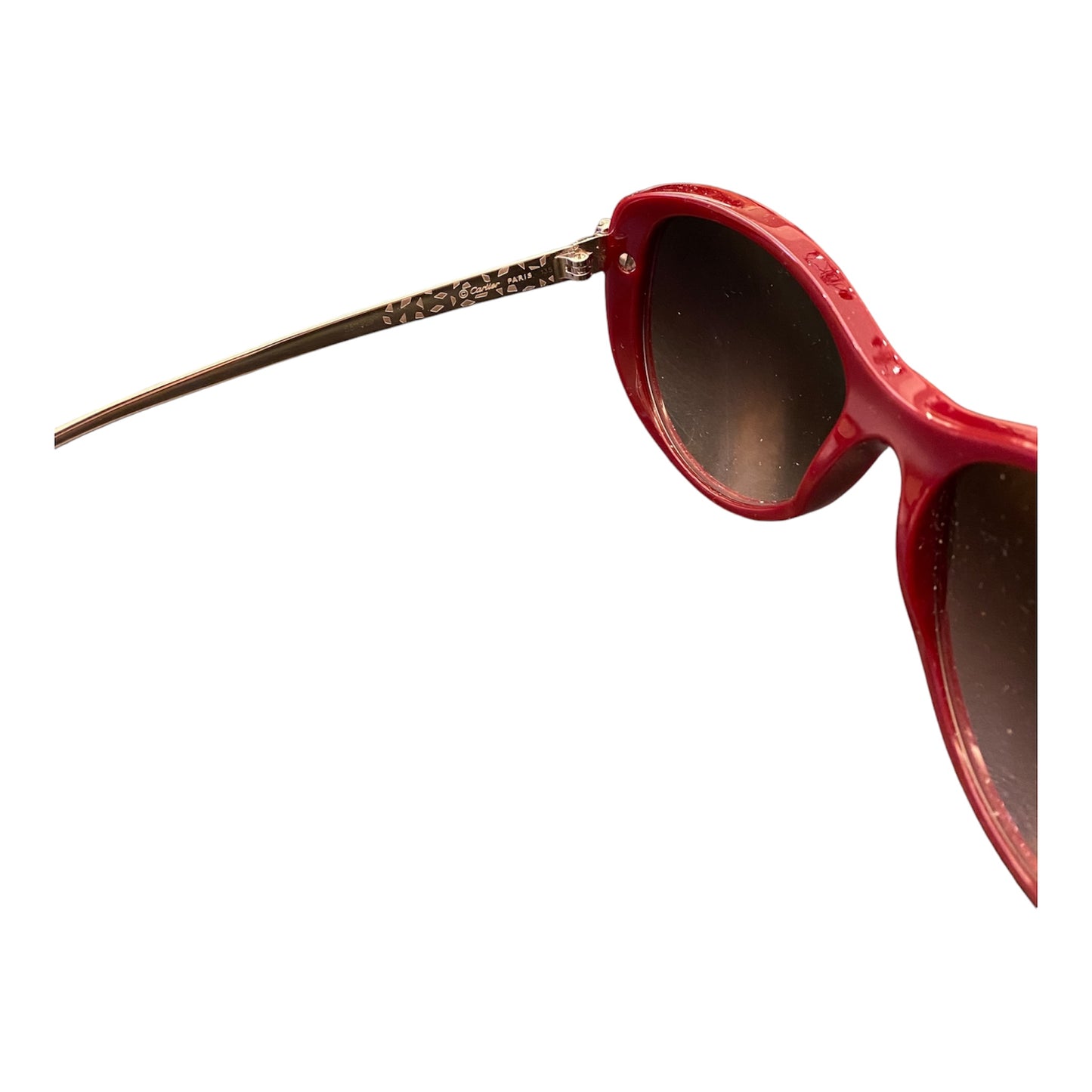 CARTIER Panthere de Cartier Burgundy Sunglasses