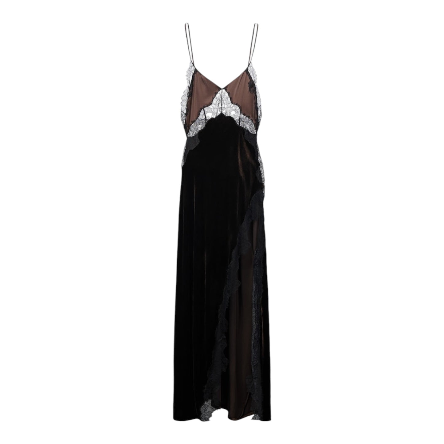 JEN CEBALLOS x MANGO Silk Velvet Slip Dress Size S