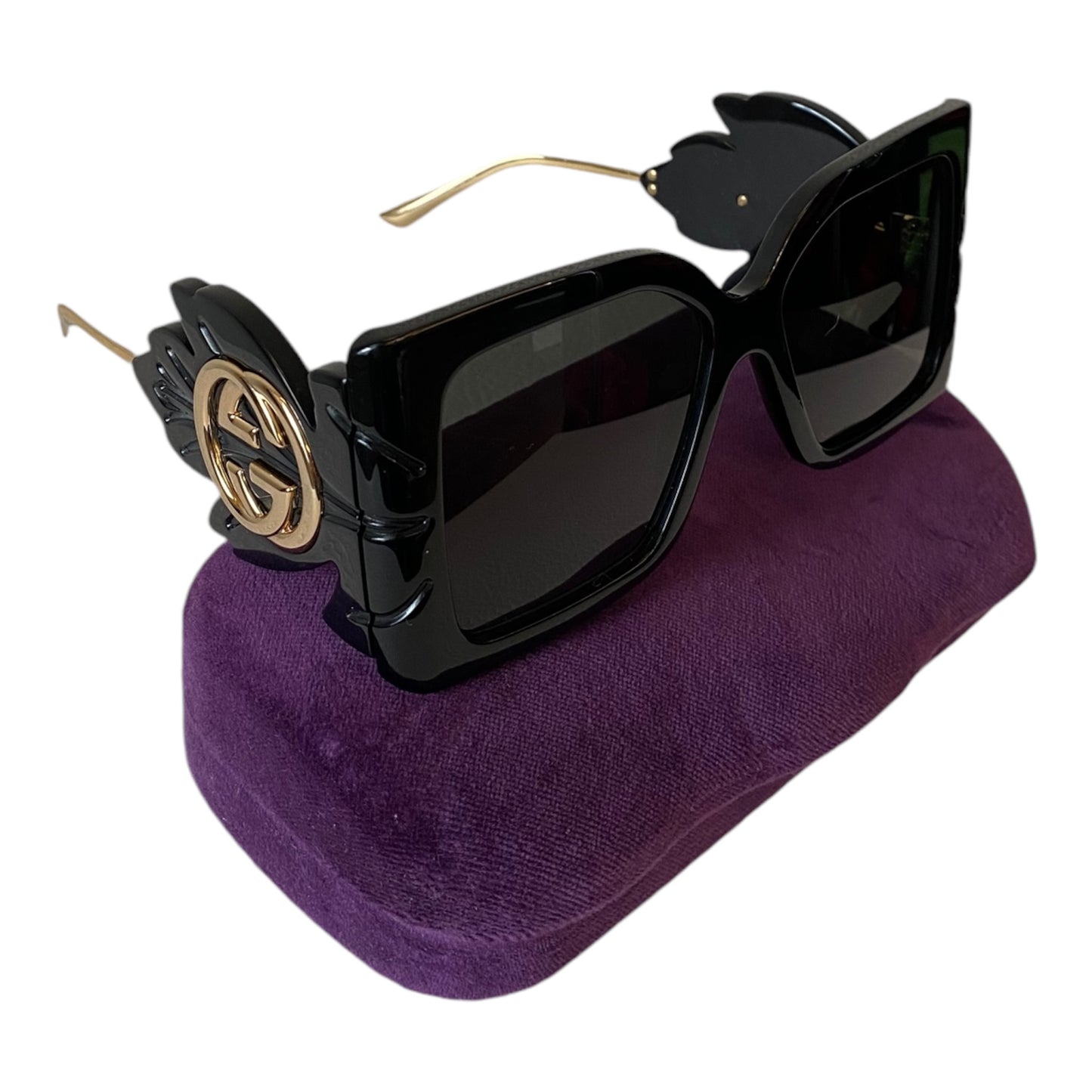 GUCCI Runway Edition Black Wing Sunglasses