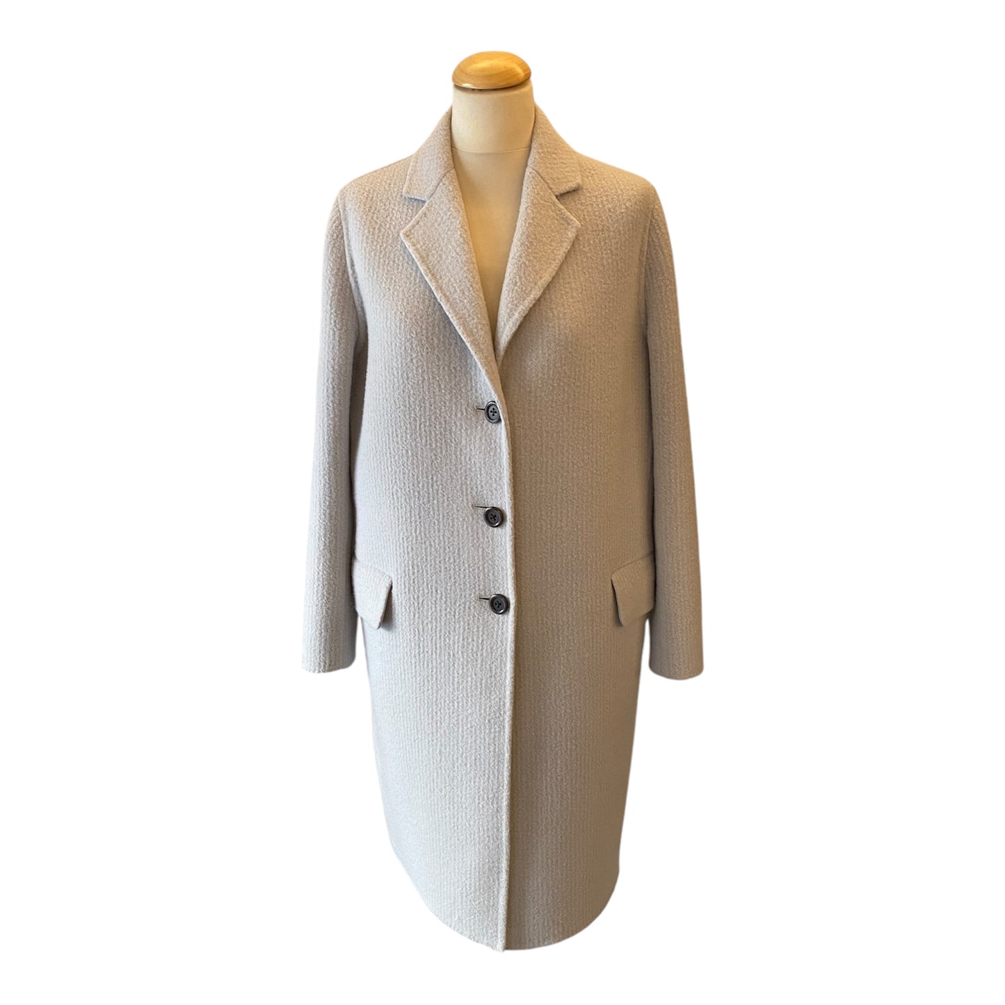 MARC JACOBS Alpaca & Wool Blend Coat in Light Grey Size 6