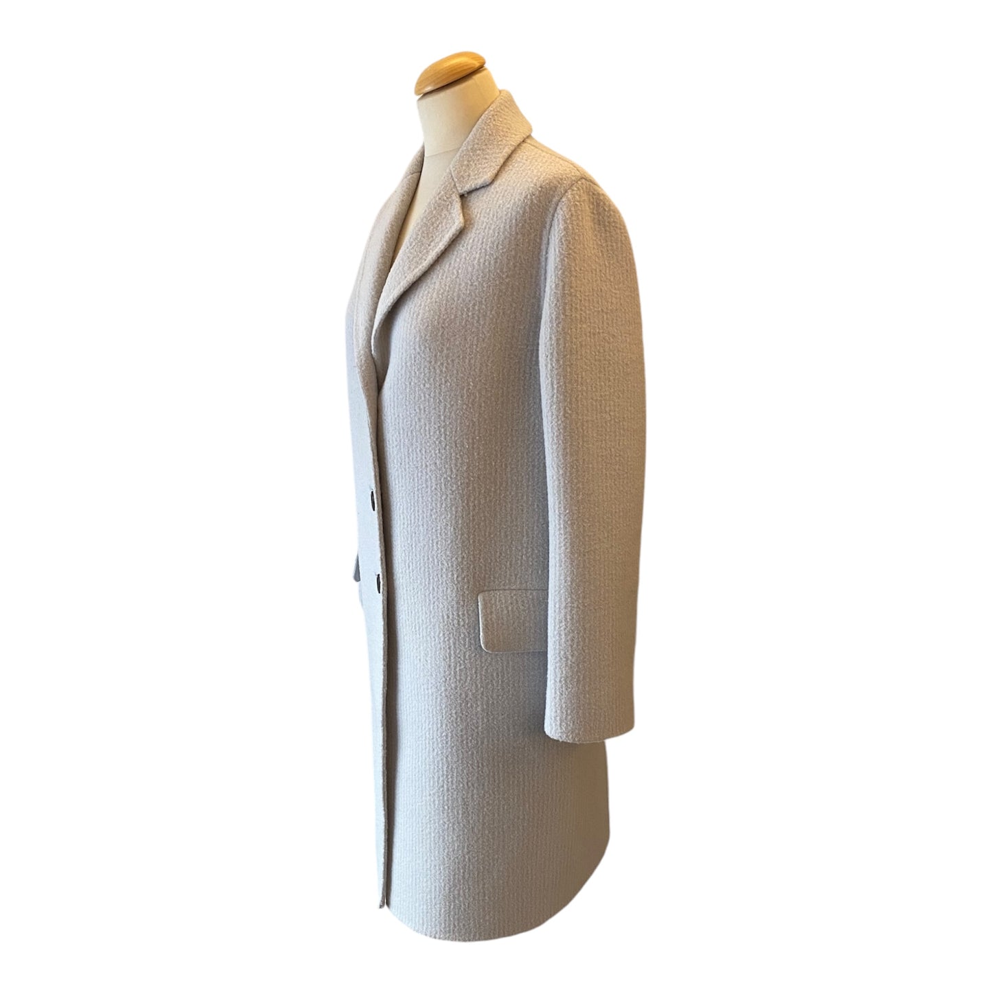 MARC JACOBS Alpaca & Wool Blend Coat in Light Grey Size 6