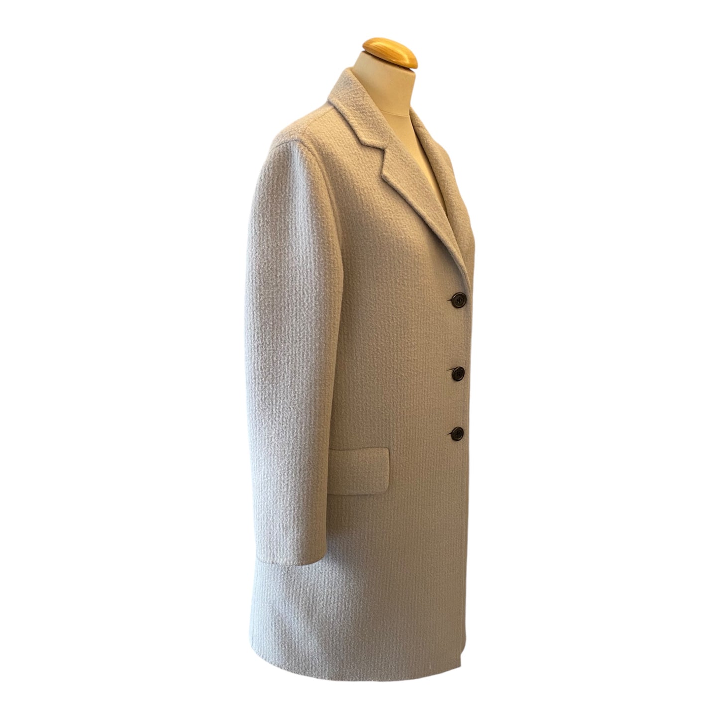 MARC JACOBS Alpaca & Wool Blend Coat in Light Grey Size 6