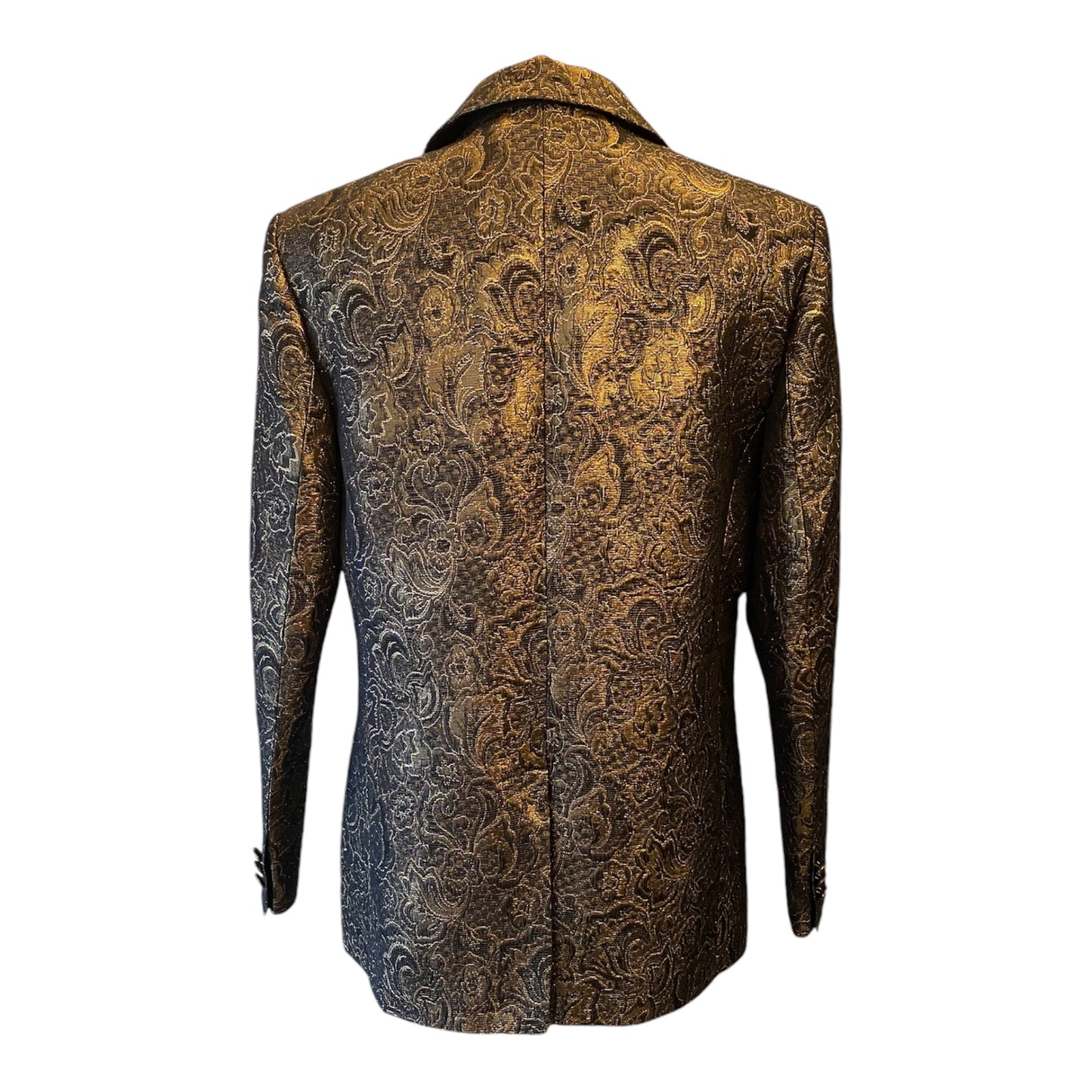 SANDRO Jacquard Dark Gold Blazer Size 40