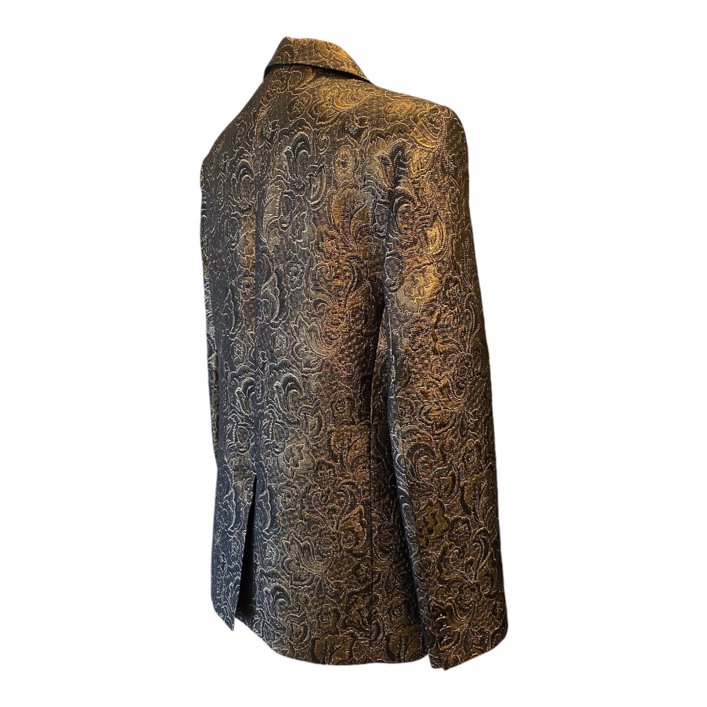 SANDRO Jacquard Dark Gold Blazer Size 40