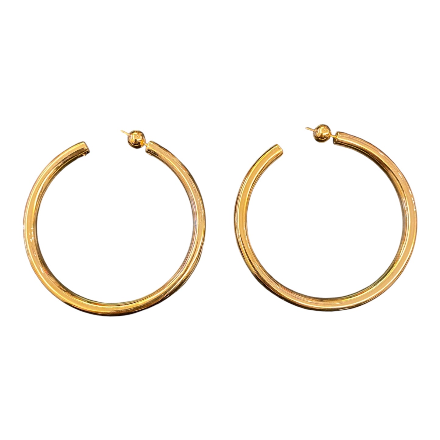 SOPHIE BUHAI Golden Large Everyday Hoop Earrings