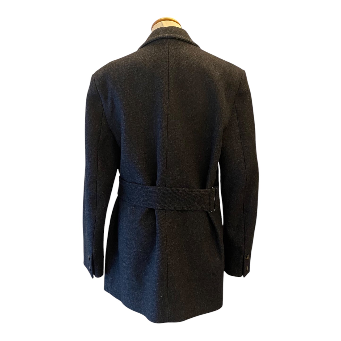 GANNI Dark Grey Wool Coat Size 38