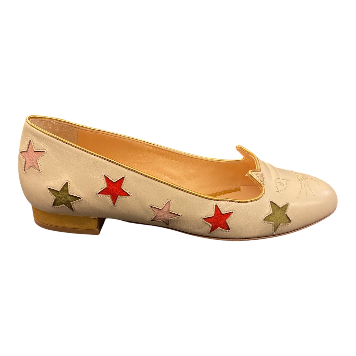 CHARLOTTE OLYMPIA 15 Star Kitty Flats Size 38