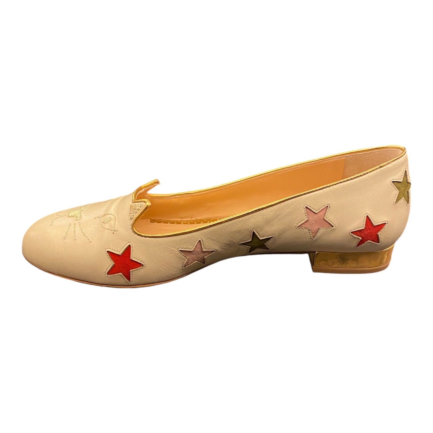 CHARLOTTE OLYMPIA 15 Star Kitty Flats Size 38