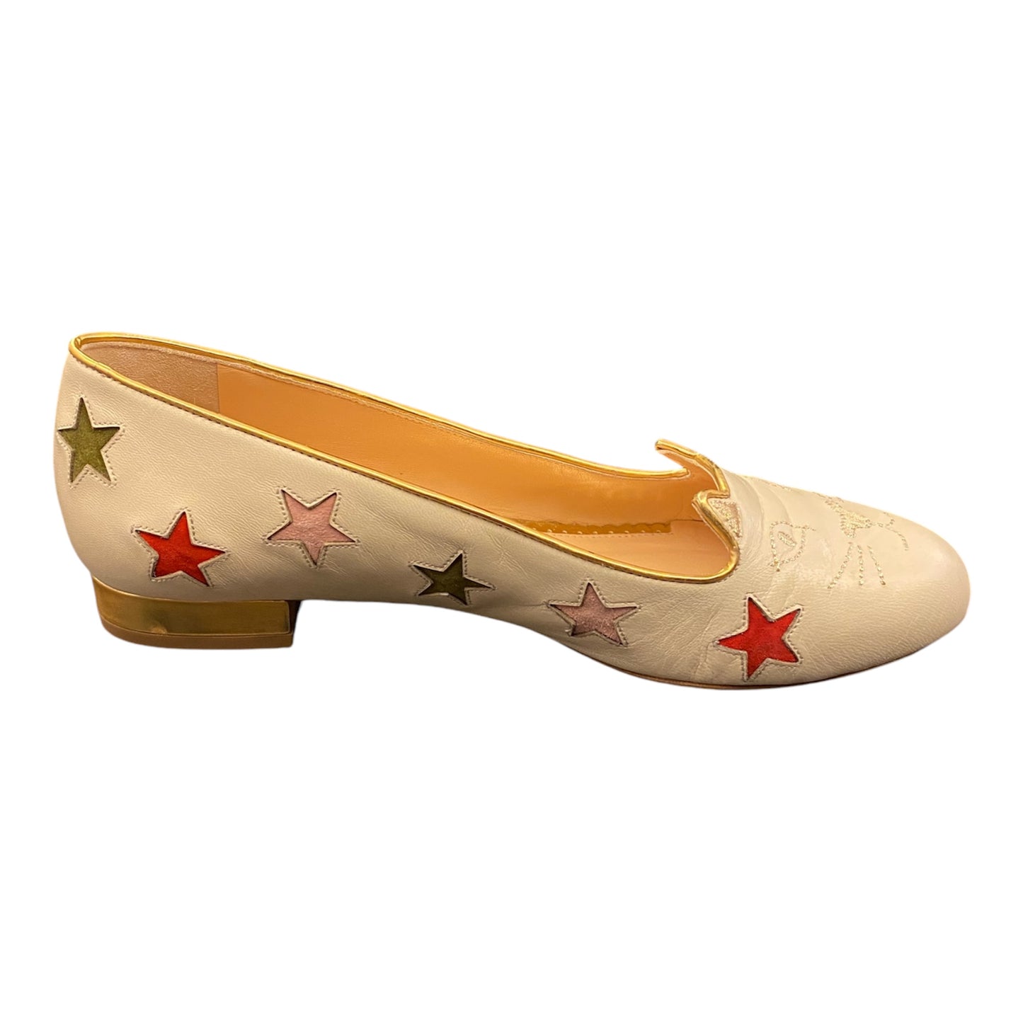 CHARLOTTE OLYMPIA 15 Star Kitty Flats Size 38