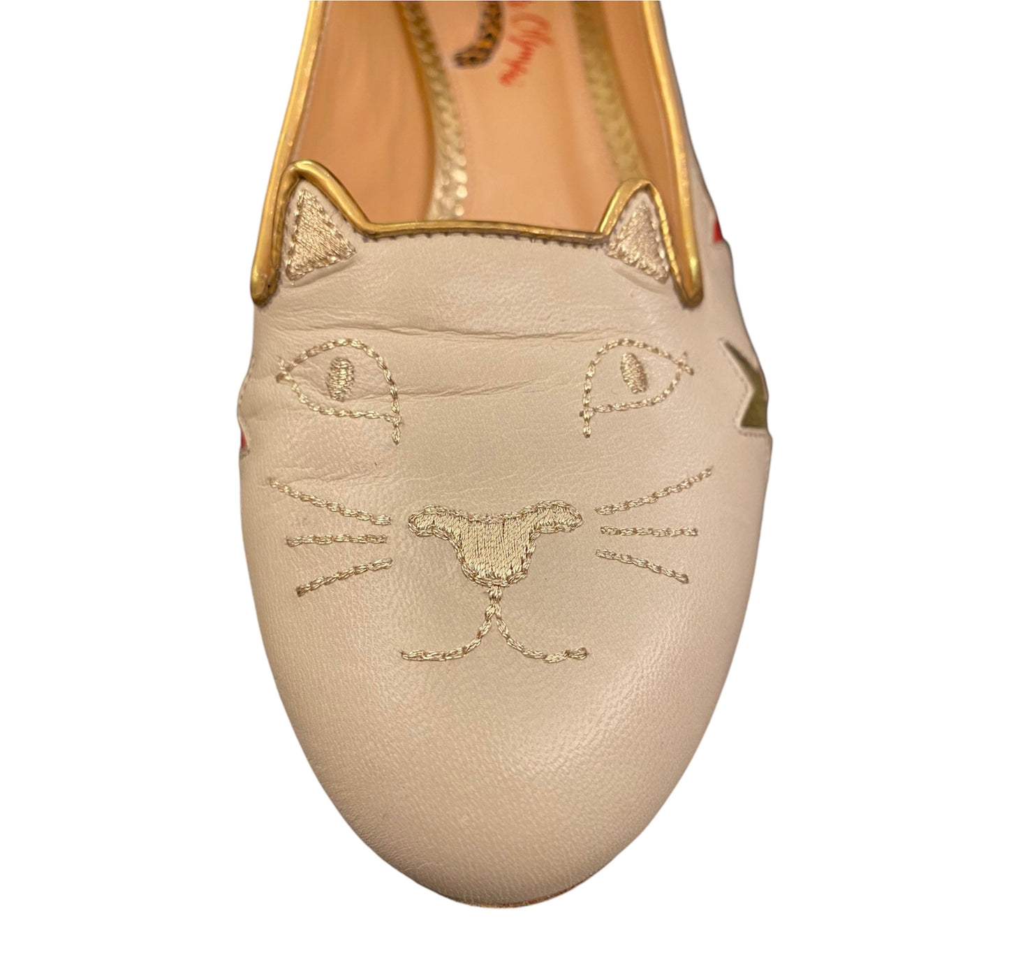 CHARLOTTE OLYMPIA 15 Star Kitty Flats Size 38