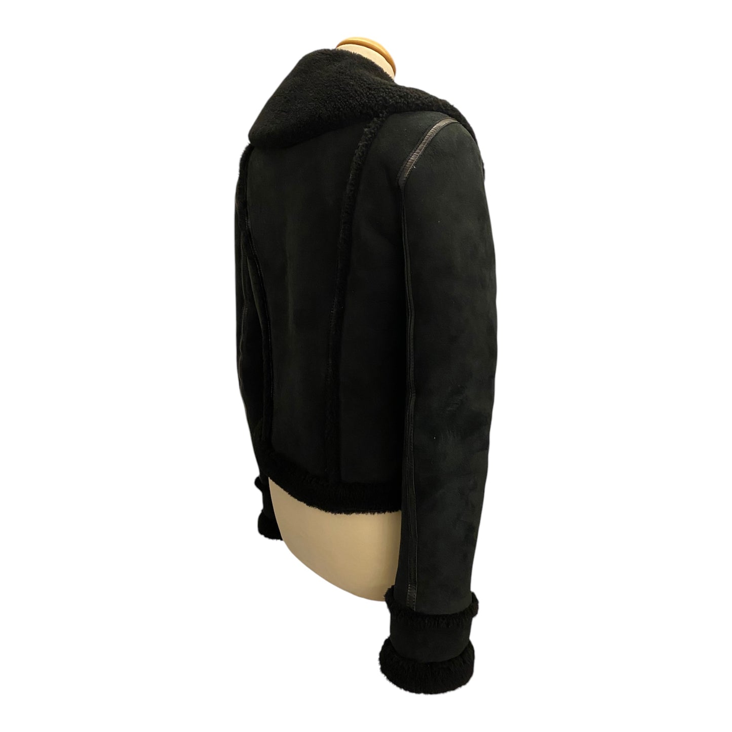 BALENCIAGA Shearing Lambskin Suede Jacket Size Fr 38