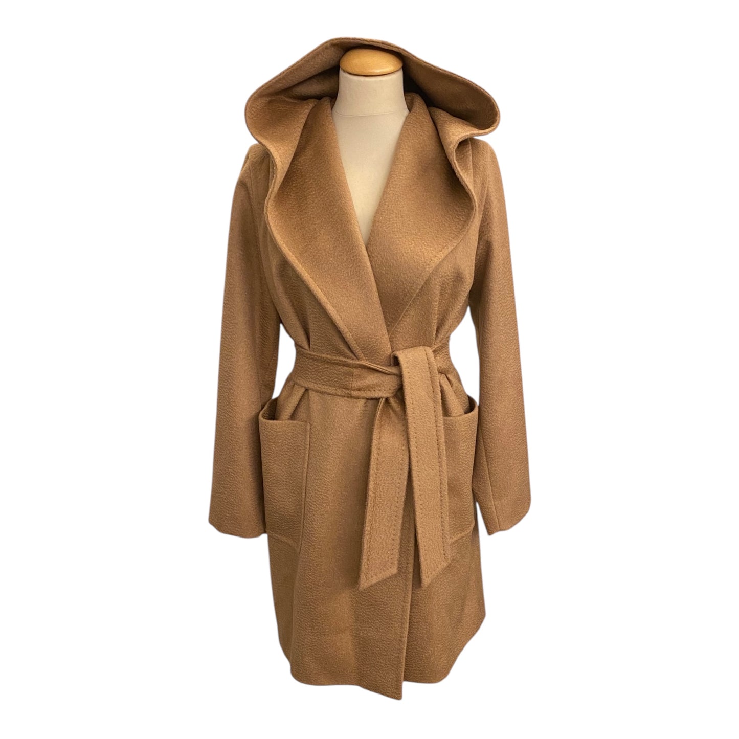 MAX MARA Beige Camelhair Coat Size Eu 40