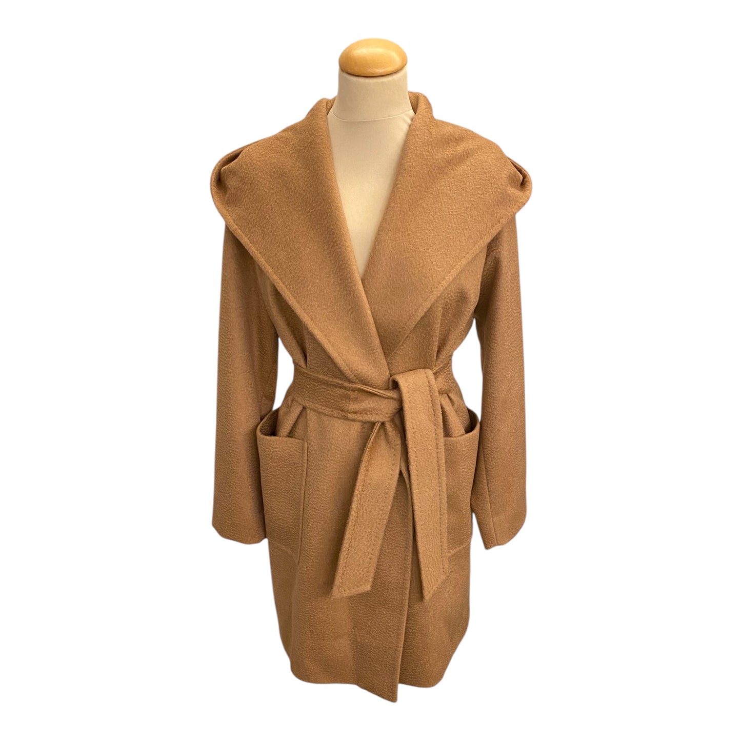 MAX MARA Beige Camelhair Coat Size Eu 40