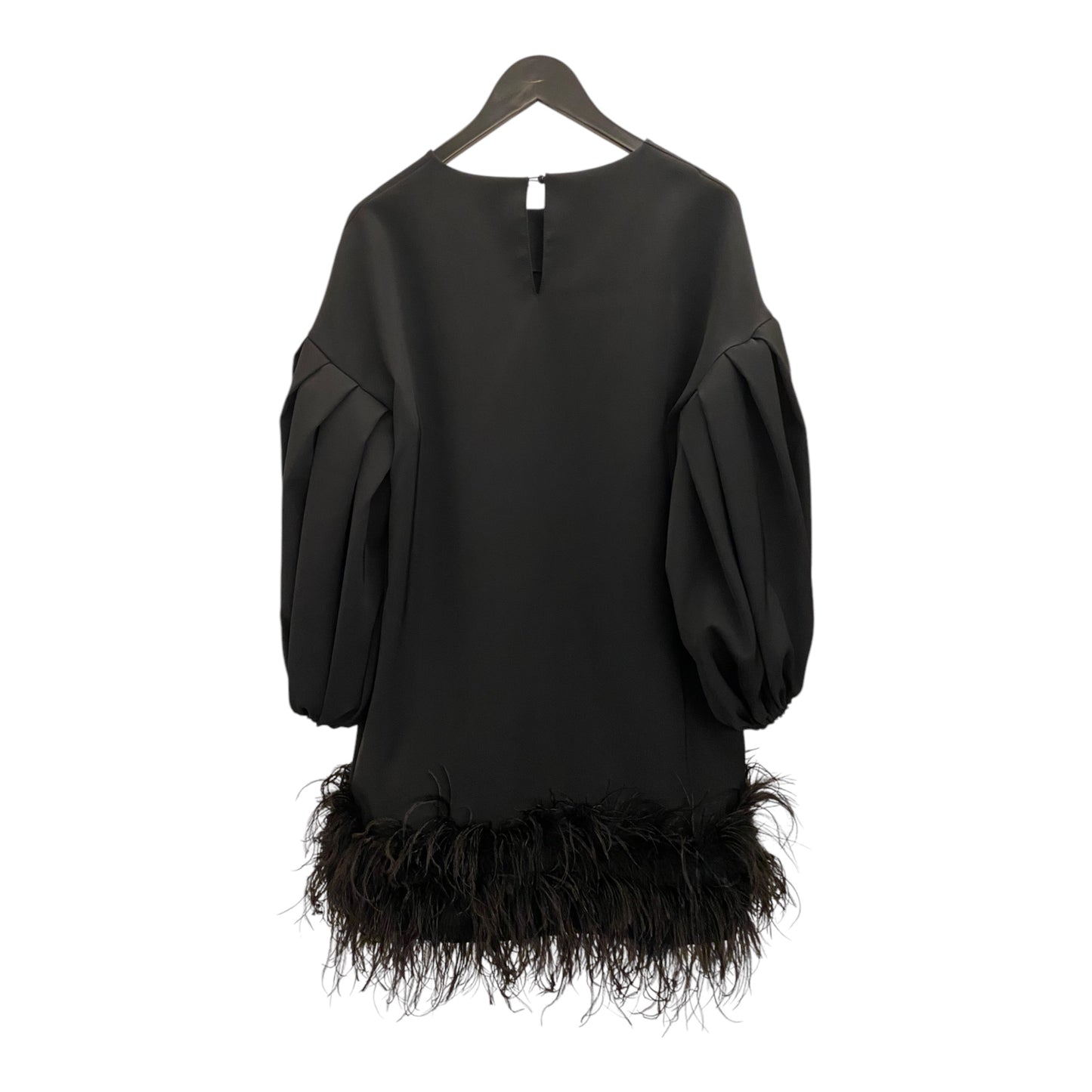 MARIELLE Black Feather Dress Size S/M