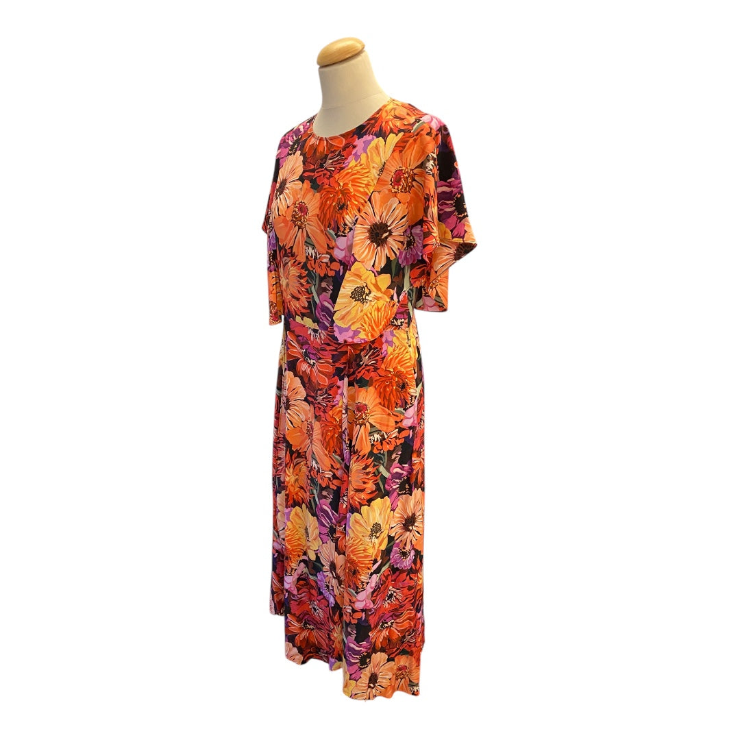 STELLA MCCARTNEY Floral-Print Silk Midi Dress Size It 44 Eu 40