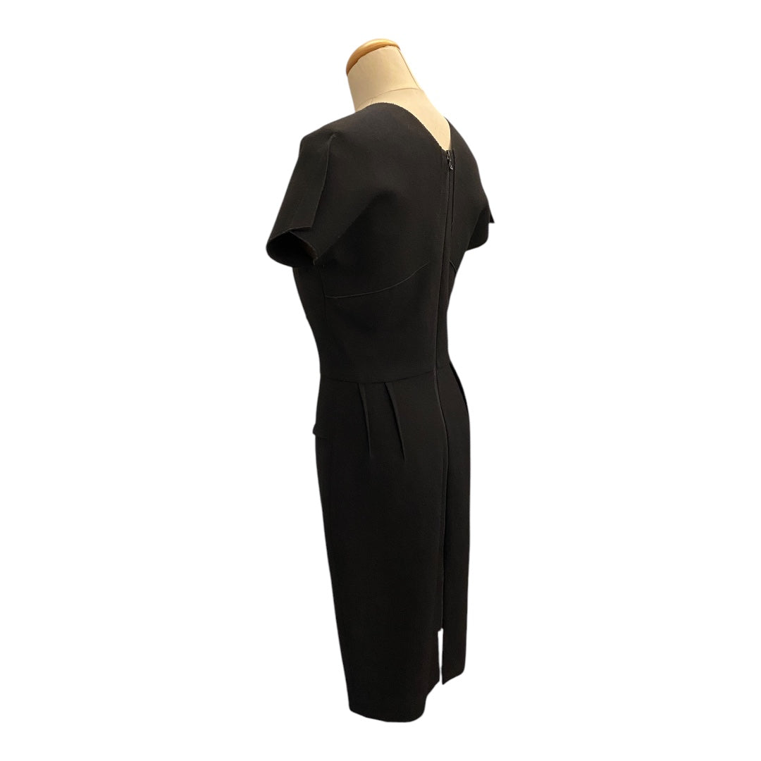 ROLAND MOURET Black Wool Dress Size Fr 40