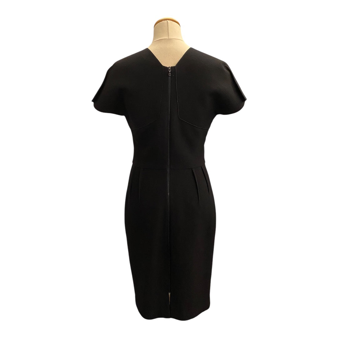 ROLAND MOURET Black Wool Dress Size Fr 40