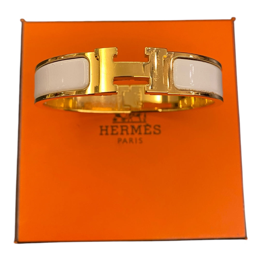 HERMÈS Clic H Bracelet Blanc