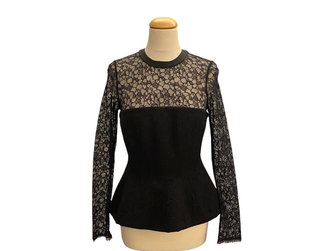 SIMKHAI Prima Lace Bustier Top in Black Size 4/S