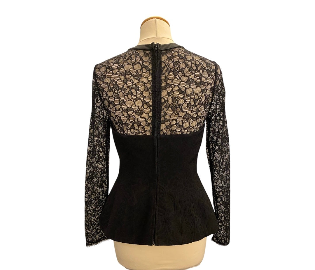 SIMKHAI Prima Lace Bustier Top in Black Size 4/S