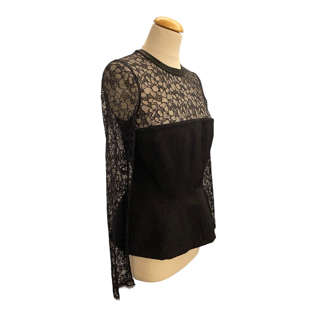 SIMKHAI Prima Lace Bustier Top in Black Size 4/S