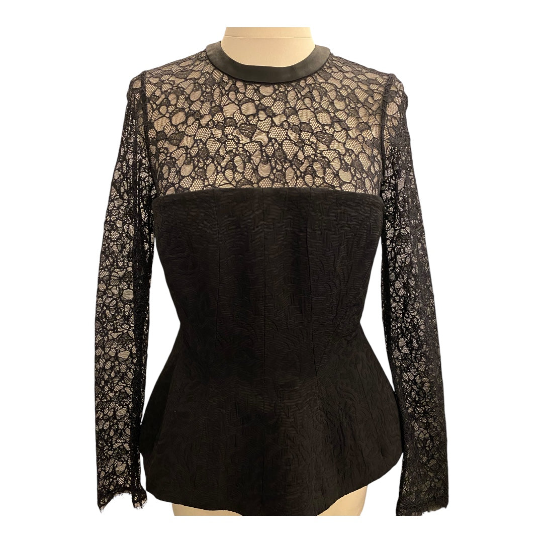 SIMKHAI Prima Lace Bustier Top in Black Size 4/S