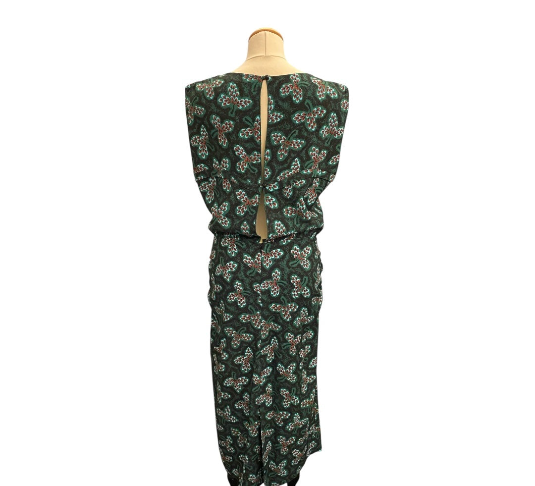 RACHEL COMEY Printed Dark Green Dress Size 6/S