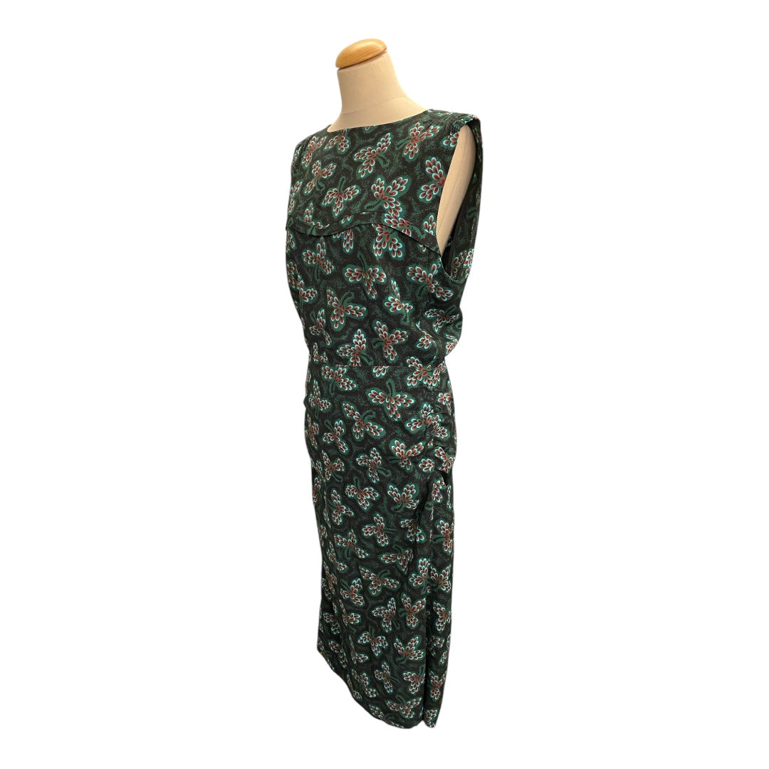 RACHEL COMEY Printed Dark Green Dress Size 6/S