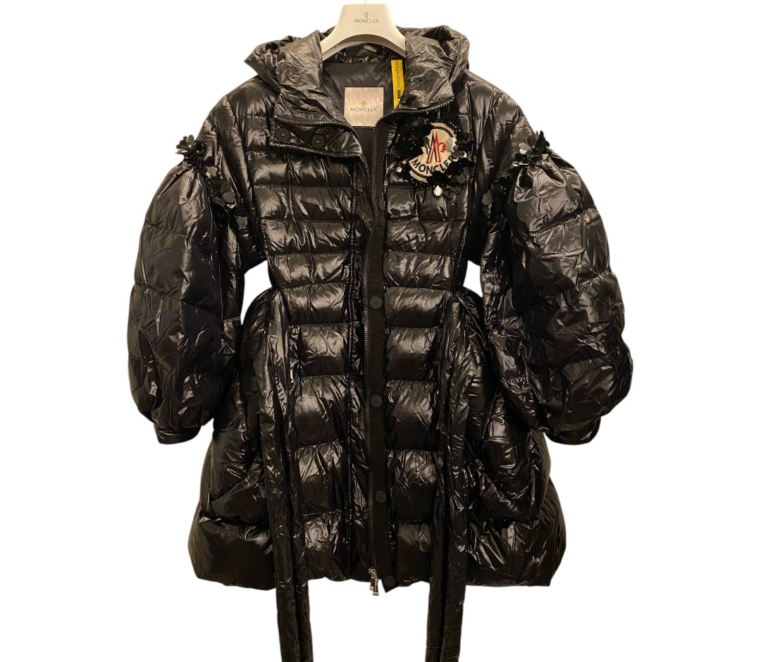 MONCLER Simone Rocha Black Down Coat Size 0