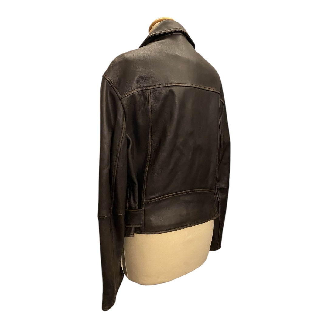 WEEKEND MAX MARA Leather Biker Jacket Size It 40